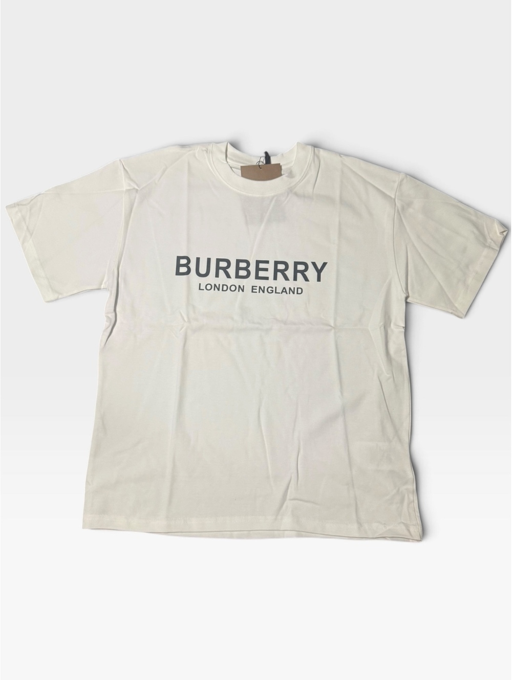 White Burberry London England logo T-shirt